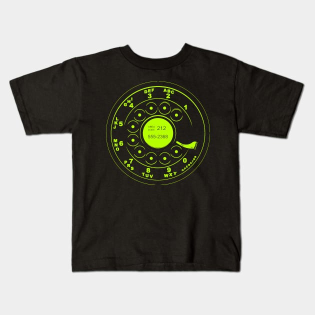 Rotary Dial Kids T-Shirt by TeeNoir